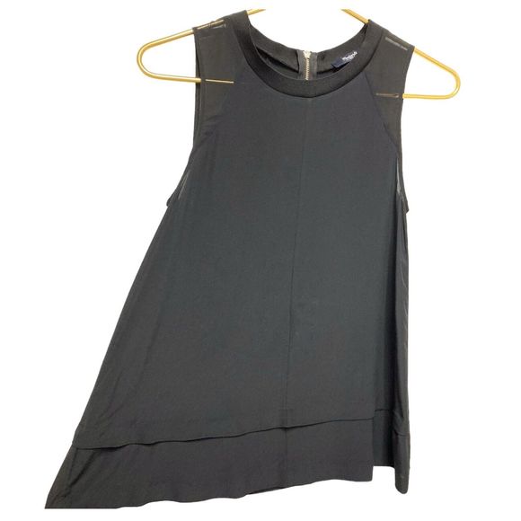 Madewell‎ 100% Silk Sleeveless Tank Top Size XS Zip Back Swing Flowy Fit - Picture 3 of 8